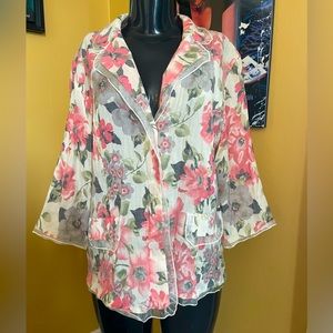 Women’s Boutique Floral Blazer ( Extra Large )
